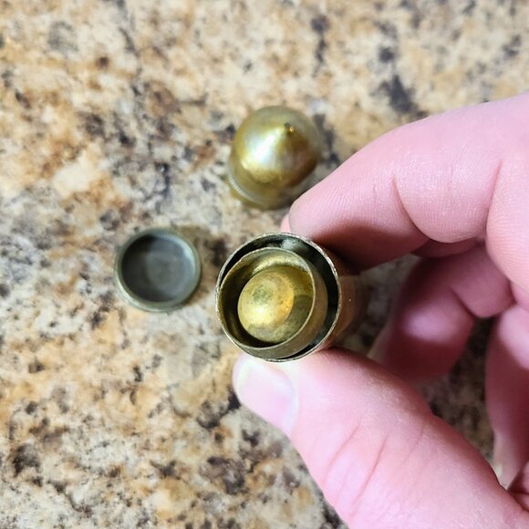 1930s Brass Trench Bullet Lighter, Unique Design, Unbranded, Working. - Picture 4 of 9
